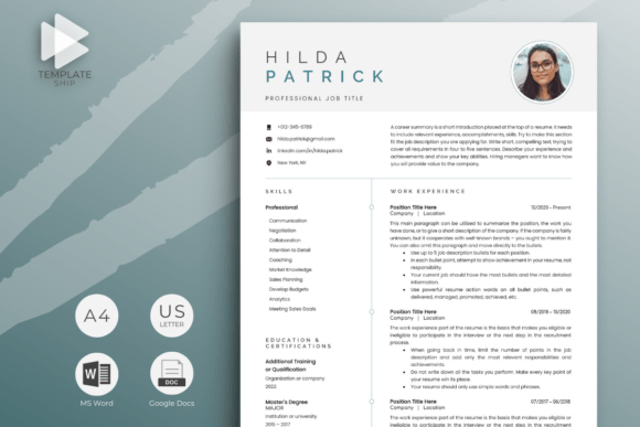 Download Resume Template with Photo - Resume template Collection